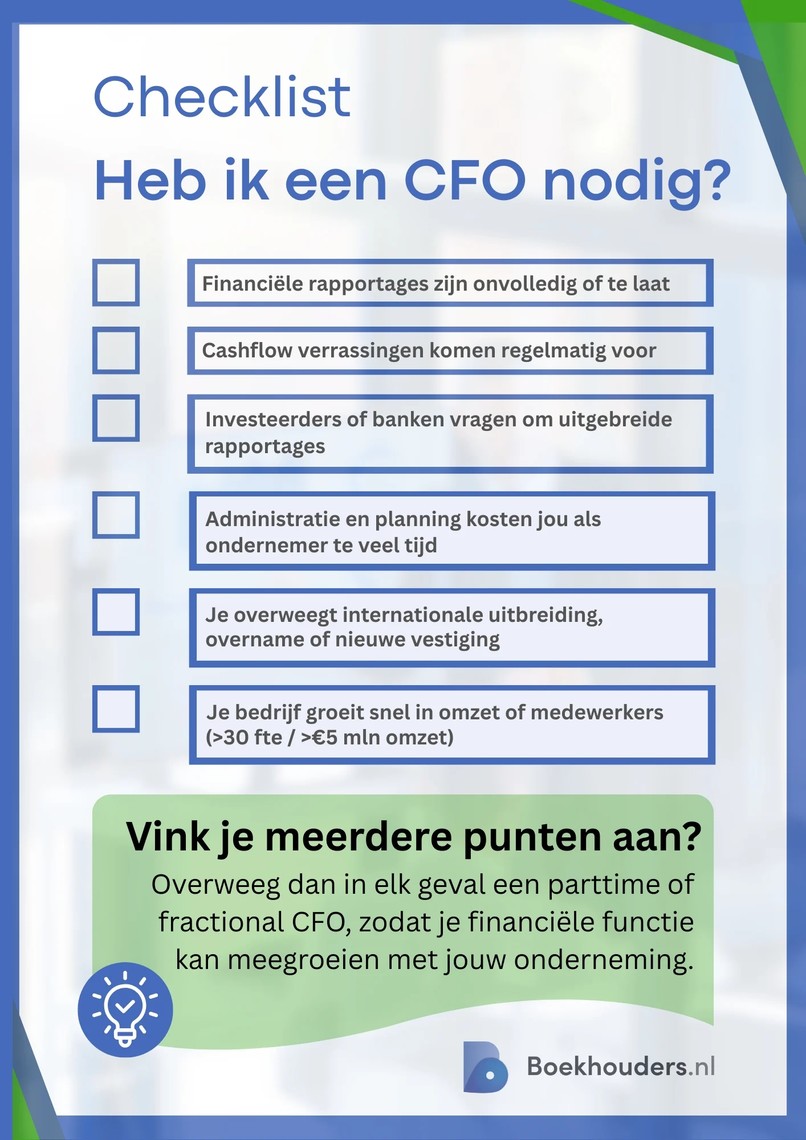checklist wanneer cfo