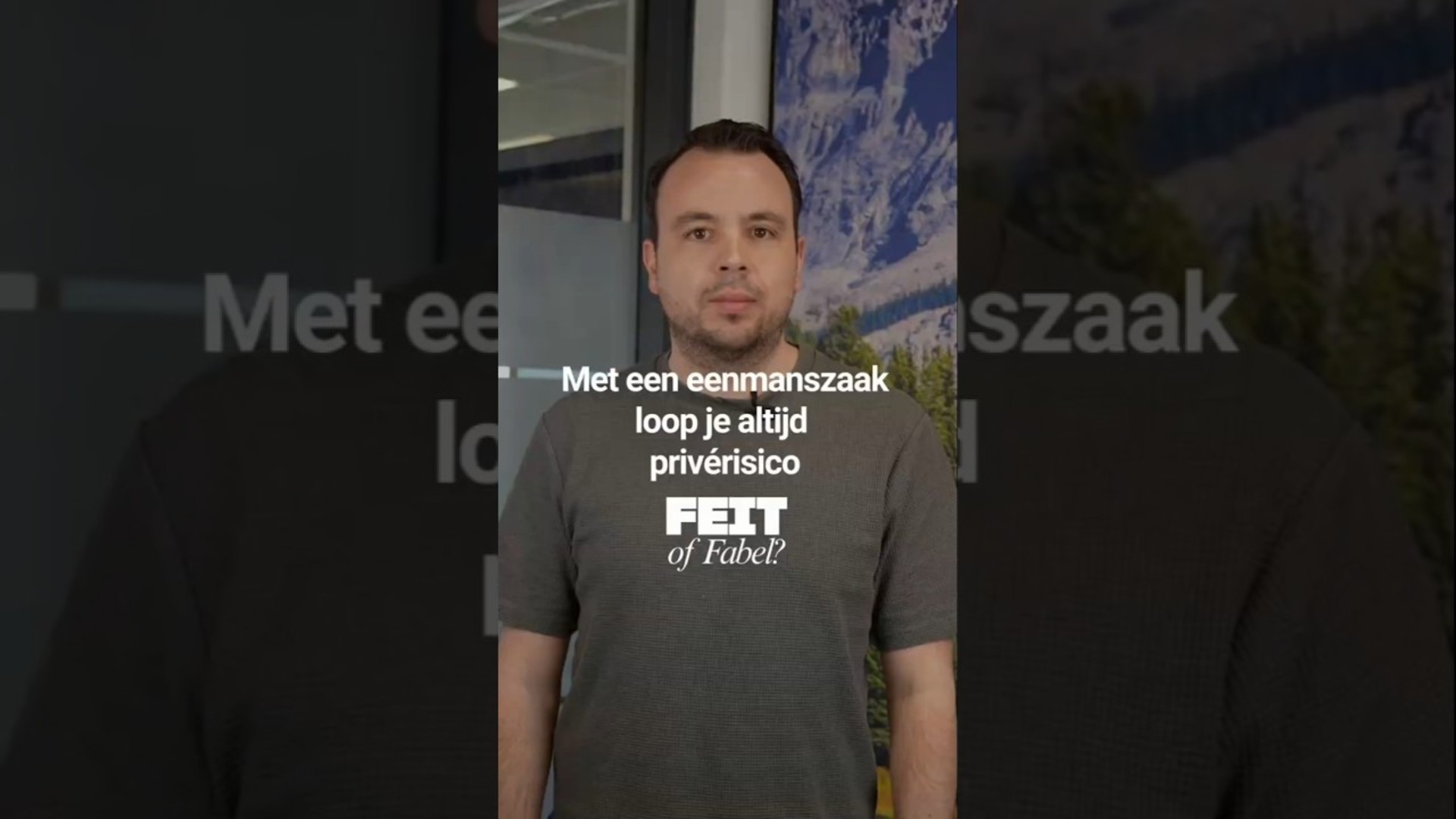 met een eenmanszaak loop je altijd priverisico